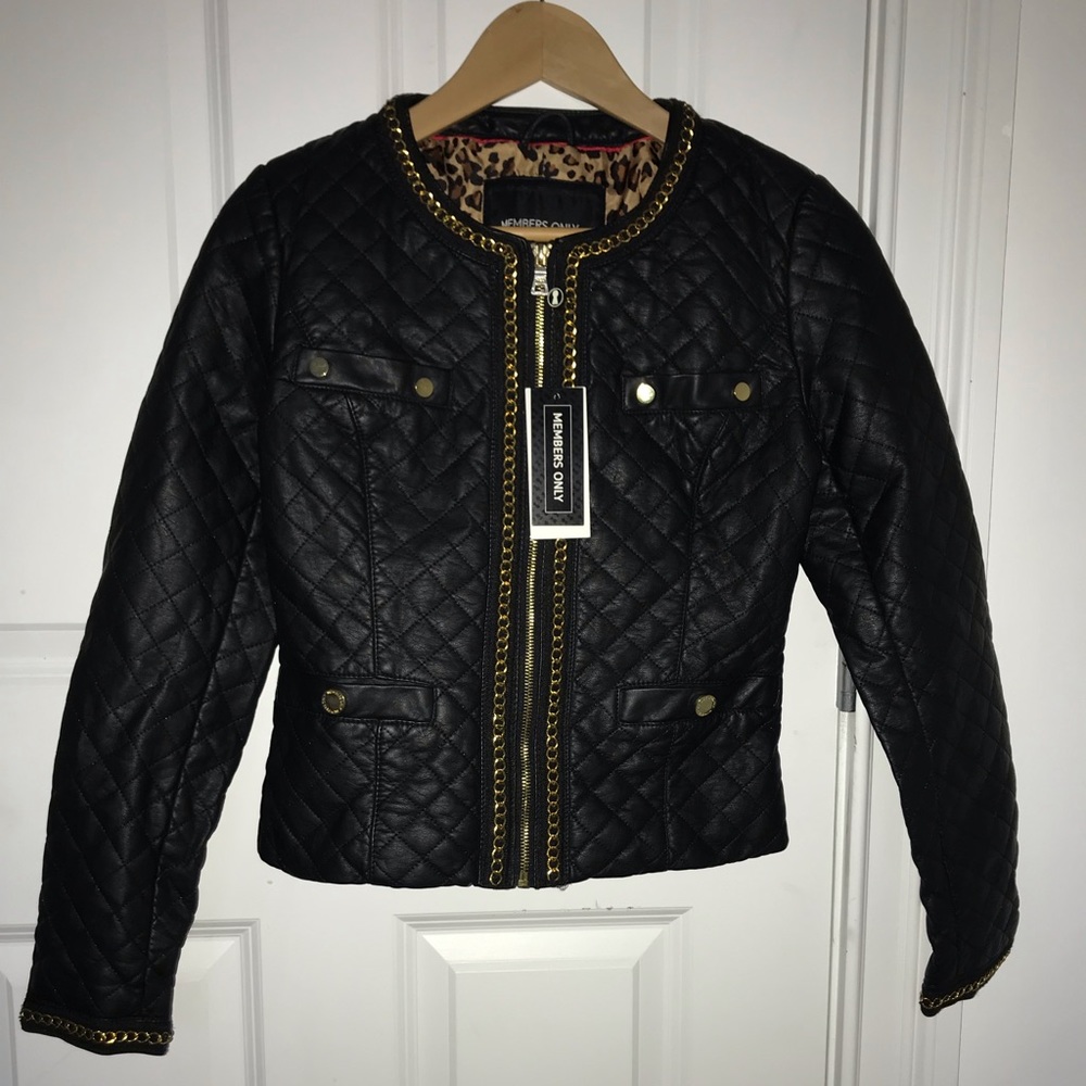 NWT!!Members Only Women’s Leather Jacket